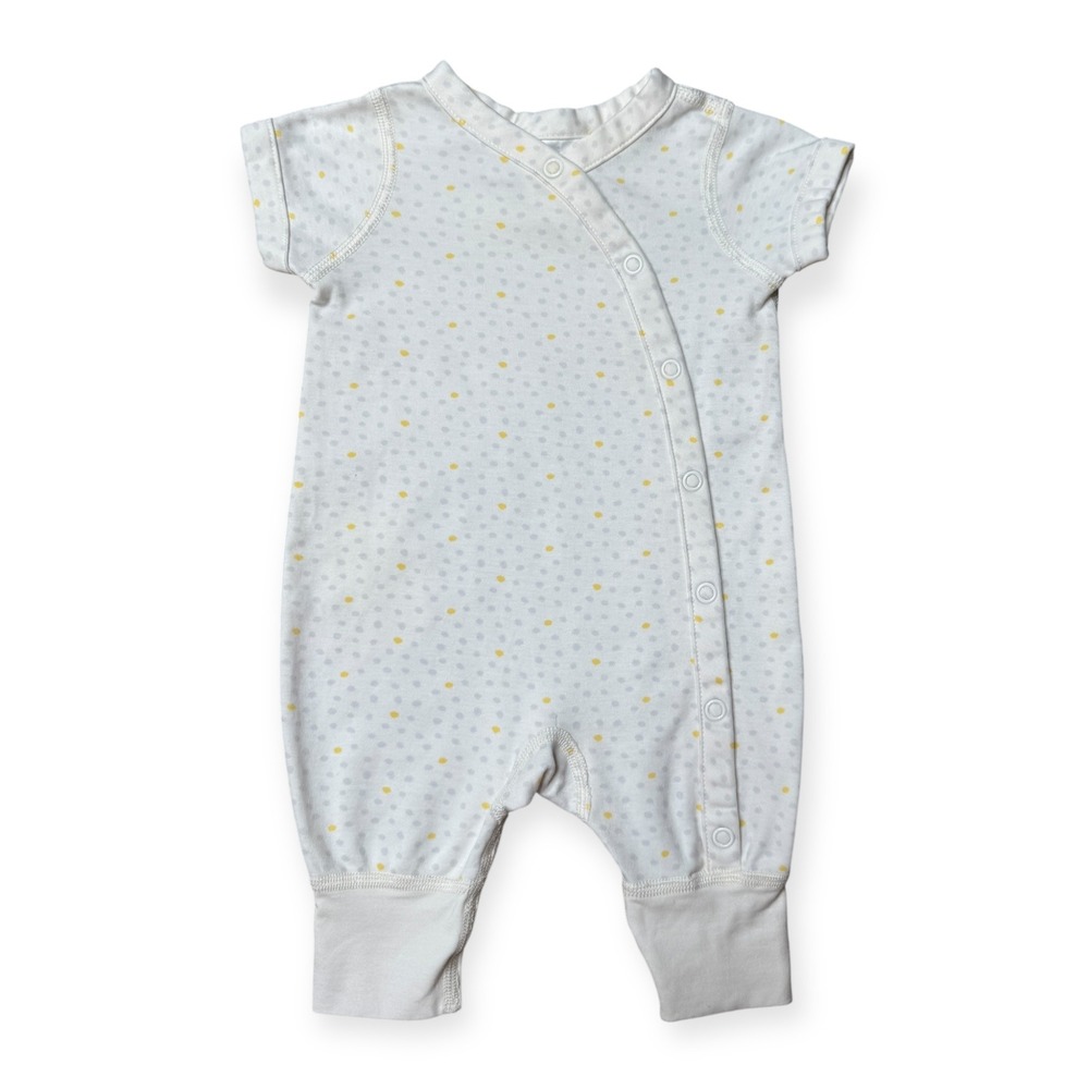 Hanna Andersson Newborn Polka Dot Short Sleeve Romper